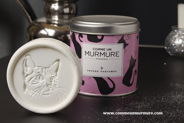 chat Savons parfumés et gravés avec une tête de chat